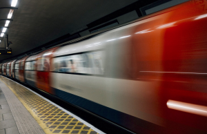 metro à pleine vitesse